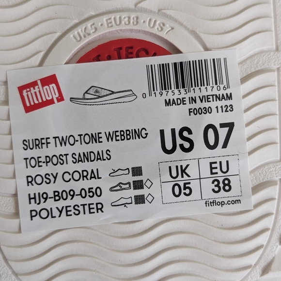Fitflop surff wedge sandal size 7 - Picture 4 of 5